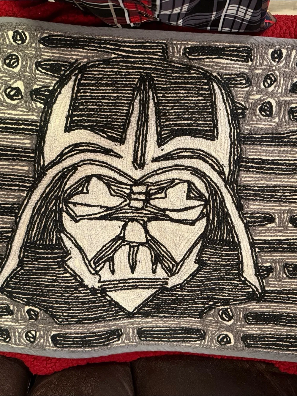 Disney Black and Gray Darth Vader Rug Accent